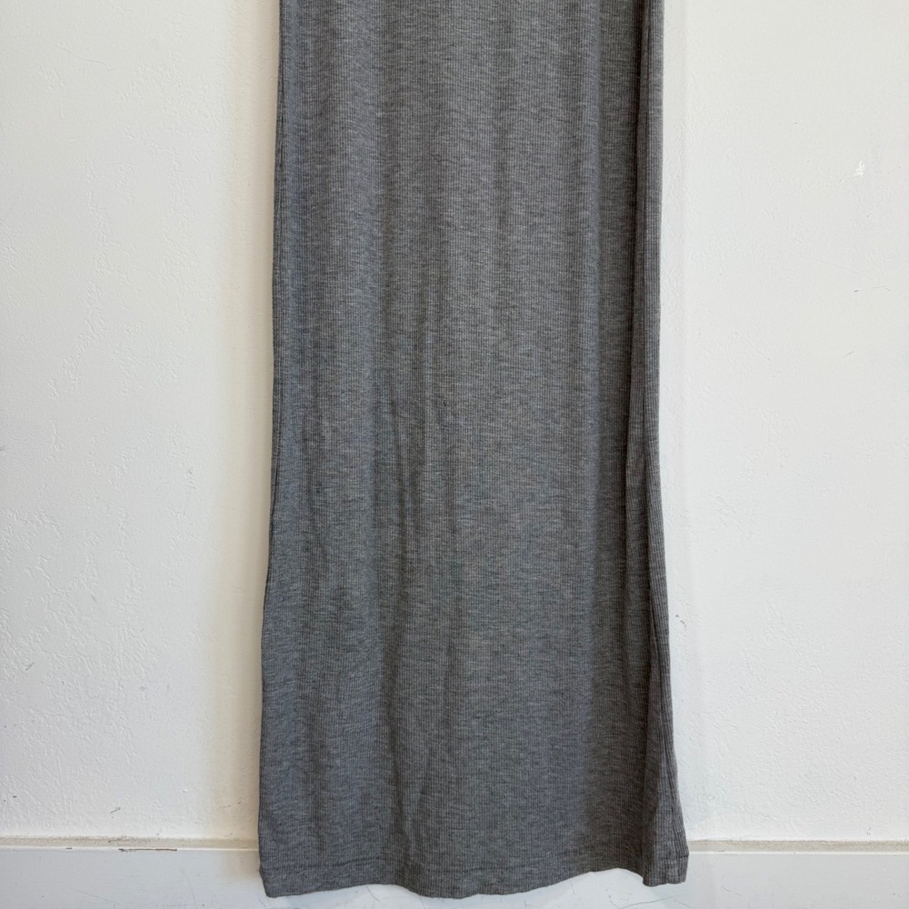 SKIMS Soft Lounge Long Sleeve Maxi Dress M Heather Grey Ribbed Modal Bodycon - Picture 5 of 12